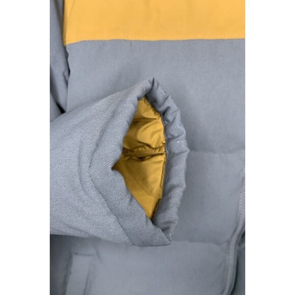 Patagonia Bivy Duck Down Jacket Mens Medium Puffer Coat 28322 Forge Grey Tan - Picture 7 of 16